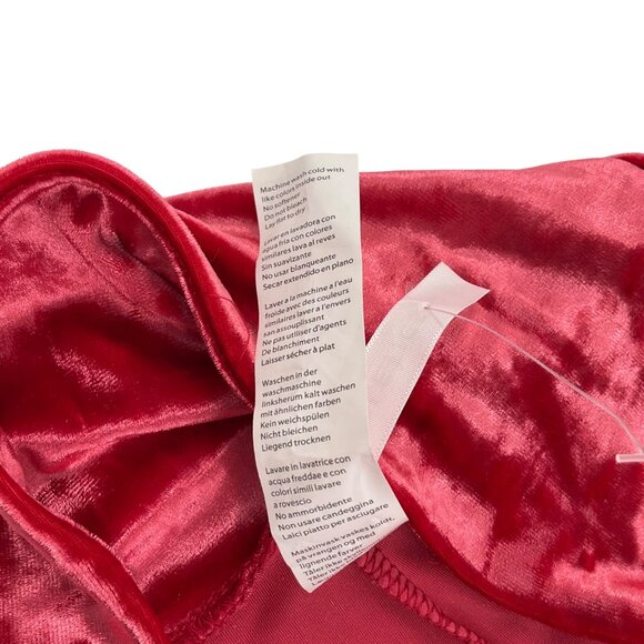 Fabletics Crushed Velour Crossover Leggings plus 3X Red Stretchy High Waist - Picture 6 of 10